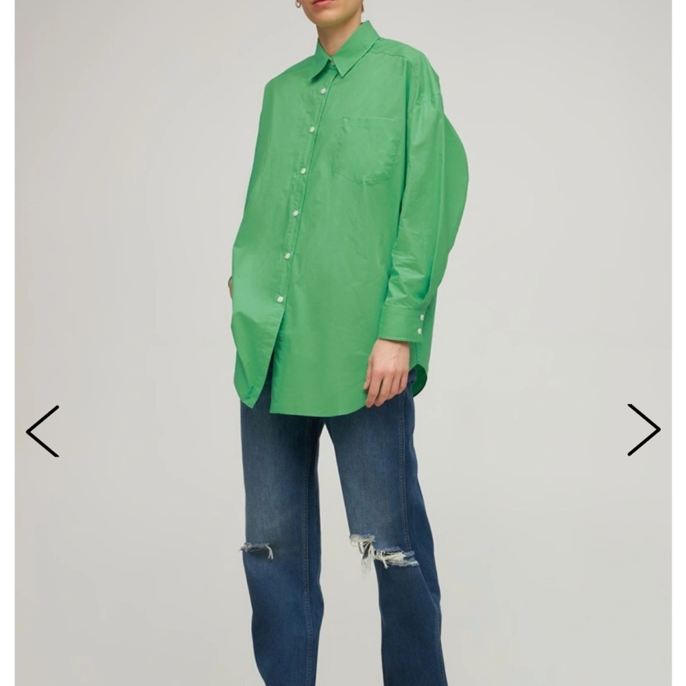 The Frankie shop green oversized shirt in XS